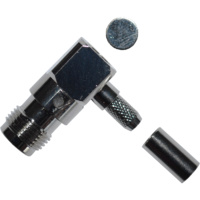 TNC Female Right Angle Crimp Connector - RG58/LMR195/Belden 9907