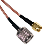 TNC Male to SMA Male Patch Lead - 15cm Cable