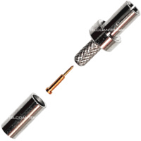 TS9 Male Crimp Connector - RG174/RG178/RG316