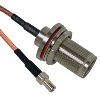 TS9 to N Female Bulkhead Patch Lead - 15cm Cable