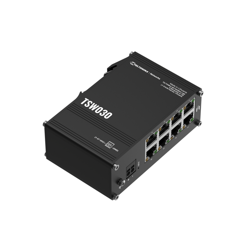Teltonika TSW030 Industrial Unmanaged 8 Port Ethernet Switch