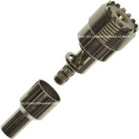 UHF Female Crimp Connector - RG58/LMR195/Belden 9907