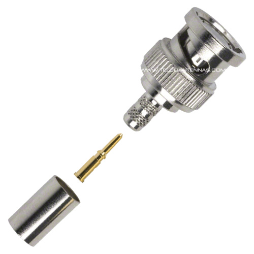 BNC Male Crimp Connector - RG58/LMR195/Belden 9907