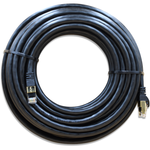 WildCat Cat6 Outdoor UV F/UTP 20m Ethernet Cable - ESD Shielded RJ45