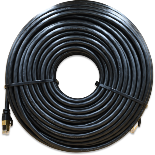 WildCat Cat6 Outdoor UV F/UTP 40m Ethernet Cable - ESD Shielded RJ45
