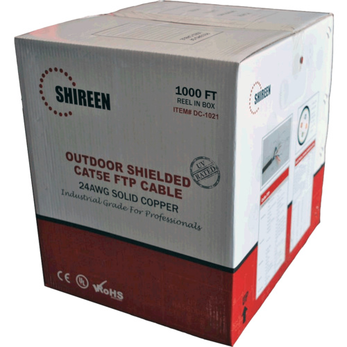 Shireen Outdoor Shielded Cat5e Ethernet Cable - 305m Reel