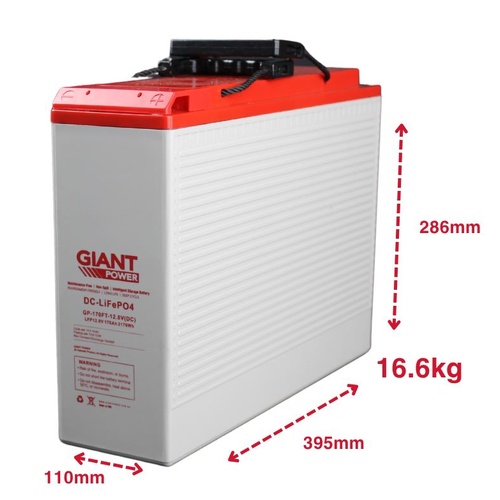 Giant Power 12V 170AH Slimline Lithium Battery