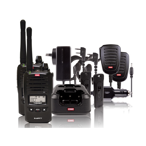 GME TX6160TP Comm-Kit 5 Watt Handheld UHF CB Radios