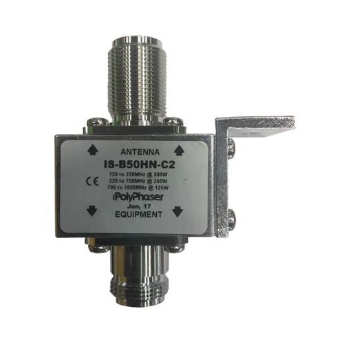 Polyphaser Surge Protector - DC Blocked 125MHz to 1GHz,  N Female to N Female