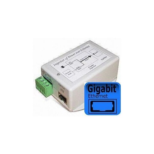 12VDC to 48VDC PoE - Gigabit Passive Power over Ethernet Injector