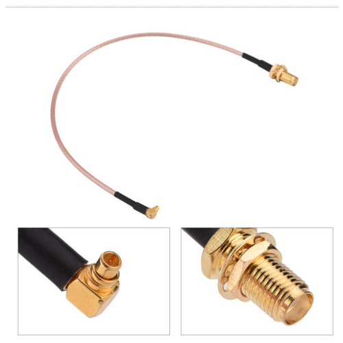 MMCX Right Angle to SMA Female Patch Lead - 15cm Cable