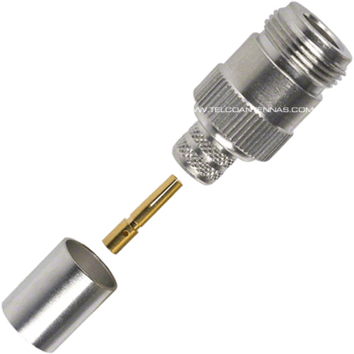N Female Crimp Connector - LMR400/RG8