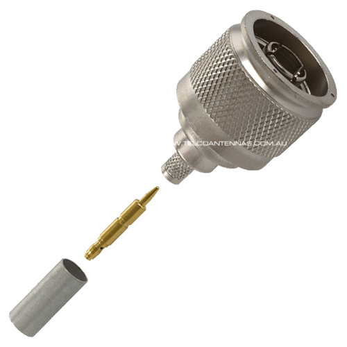 N Male Crimp Connector - RG174/RG316/LMR100