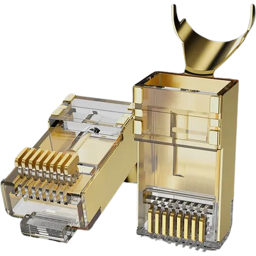 RJ45 Ethernet Crimp Connectors - ESD Shielded Cat6a SF/UTP