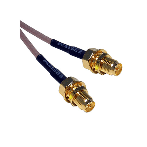 RP-SMA Female to RP-SMA Female Bulkhead Patch Lead - 15cm Cable