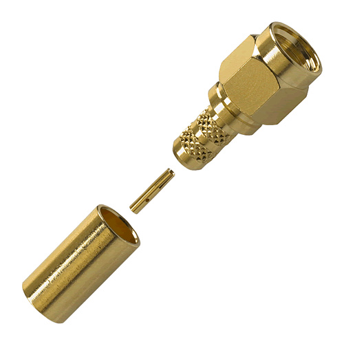 RP-SMA Male Crimp Connector - RG58/LMR195/Belden 9907