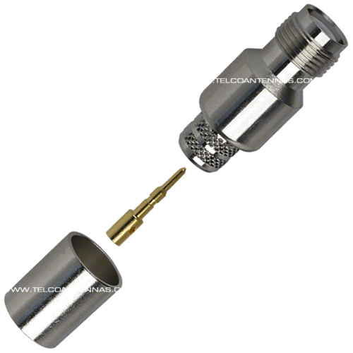 RP-TNC Female Crimp Connector - LMR400/RG8