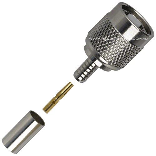 RP-TNC Male Crimp Connector - RG58/LMR195/Belden 9907