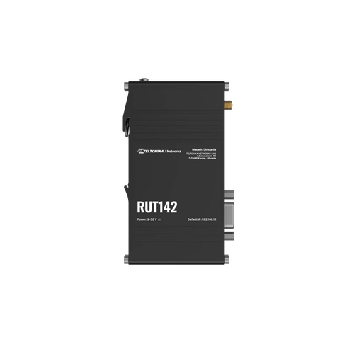 Teltonika RUT142 Industrial RS232 WiFi Ethernet Router - Integrated Din Rail Mount
