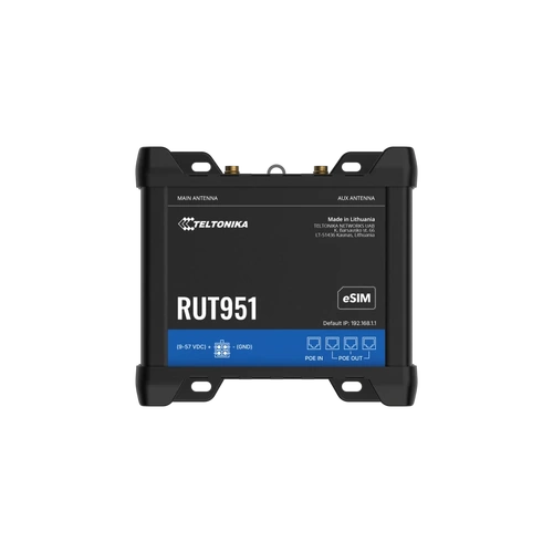 Teltonika RUT951 Industrial CAT4 4G Modem Router with PoE+ & eSIM