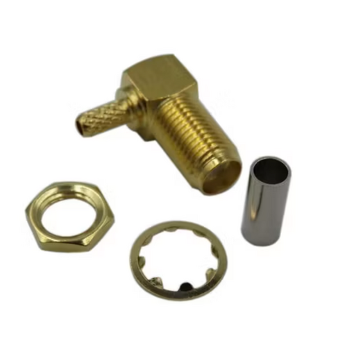 SMA Female Right Angle Bulkhead Crimp Connector - RG174/RG316/LMR100