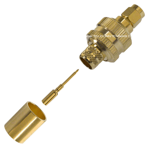 SMA Male Crimp Connector - LMR400/RG8