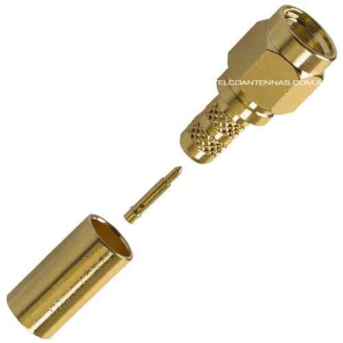 SMA Male Crimp Connector - RG58/LMR195/Belden 9907