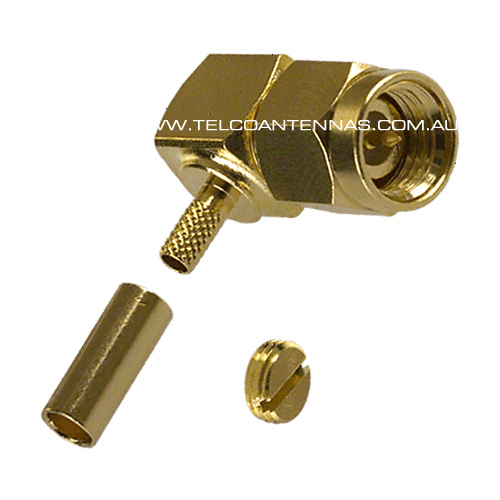 SMA Male Right Angle Crimp Connector - RG174/RG178/RG188/RG316