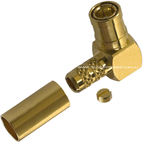 SMB Female Right Angle Crimp Connector - RG174/RG178/RG188/RG316