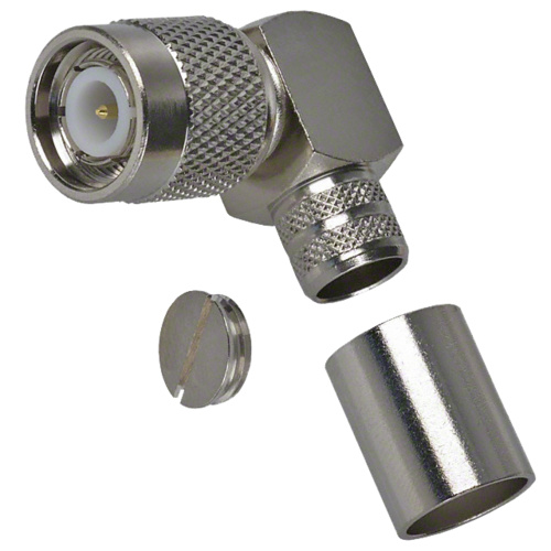 TNC Male Right Angle Crimp Connector - LMR400/RG8