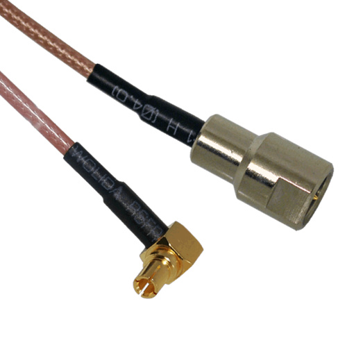TS9 Right Angle to FME Male Patch Lead - 15cm Cable