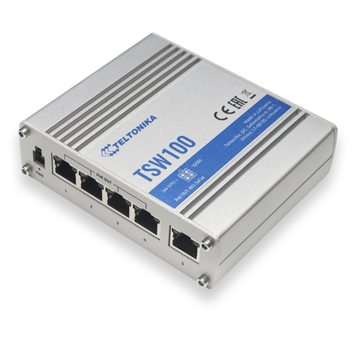 Teltonika TSW100 Industrial Unmanaged PoE Ethernet Switch