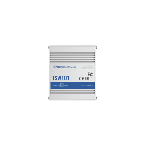 Teltonika TSW101 Industrial Unmanaged PoE+ for Transportation
